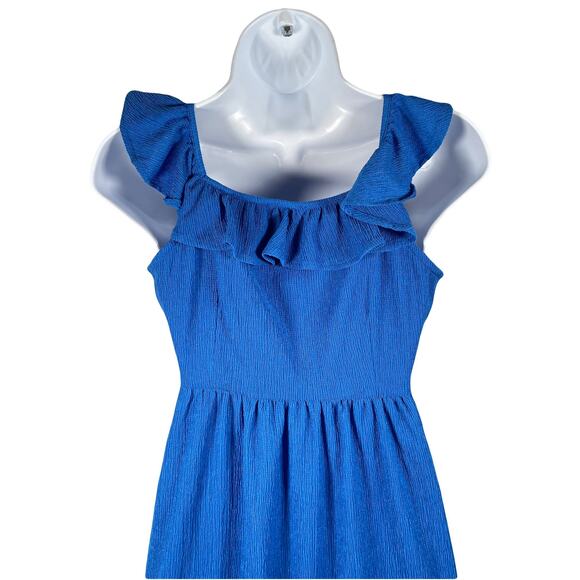 Ann Taylor MIDI Blue Casual Summer dress size  XS - Picture 4 of 5